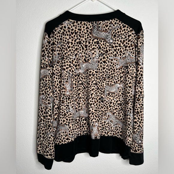 Simply Vera Verawang Women's Bluse Animal Print Size XL - Picture 2 of 8